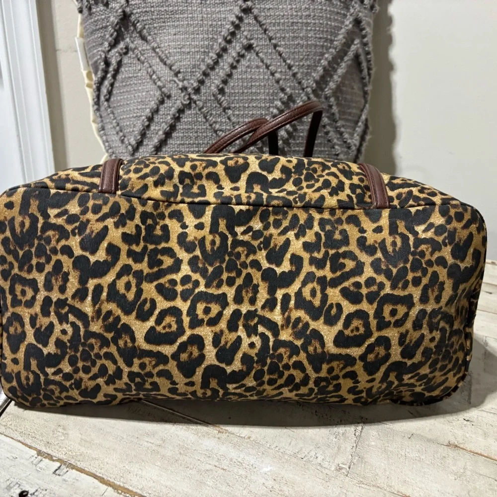 Vintage❤️Diane Gilman Leopard Print Tote - Picture 3 of 6